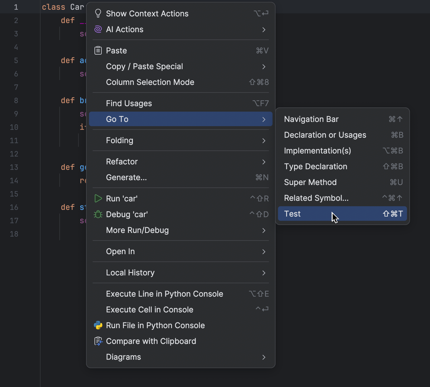 Test Your First Python Application | PyCharm Documentation