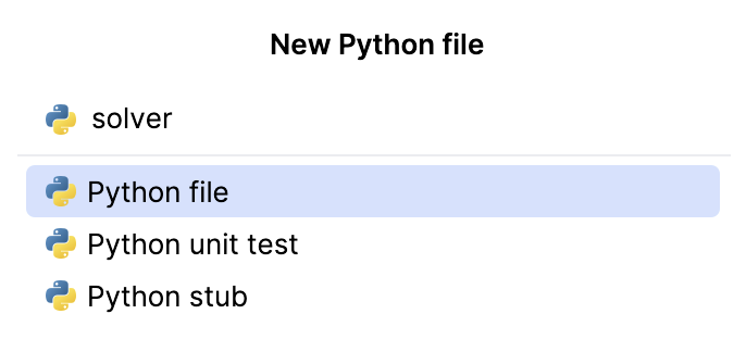 Creating a new Python file