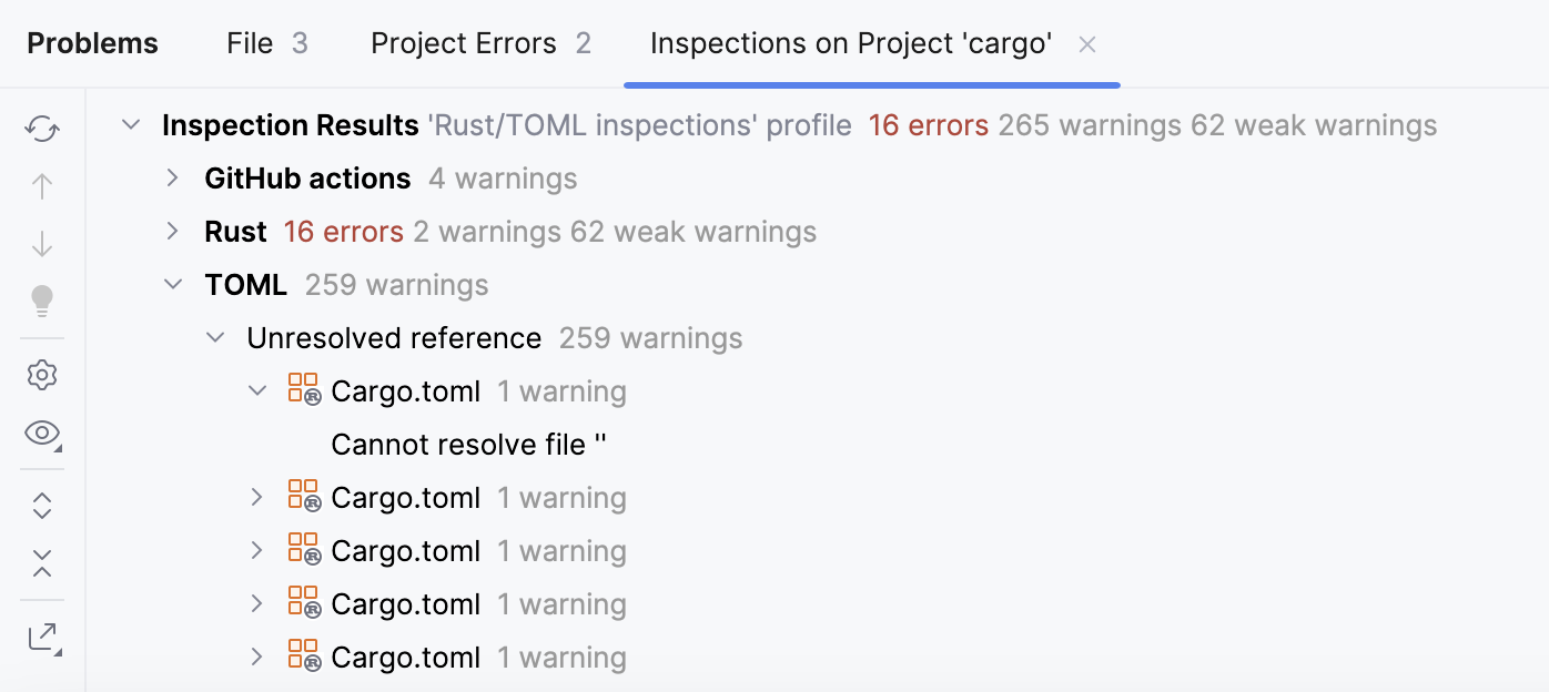 Inspect Code results