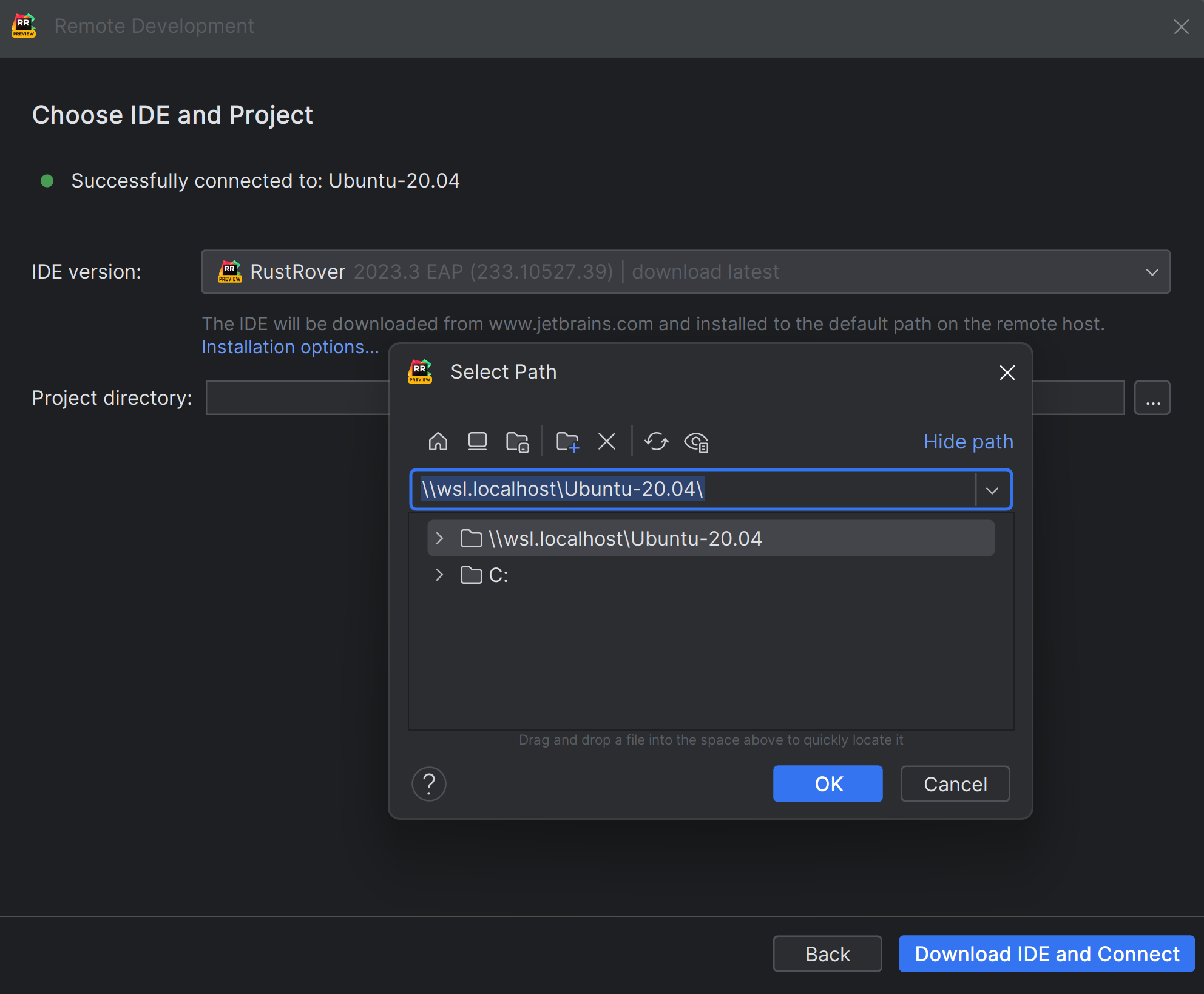 Connect to a remote server from rustrover rustrover documentation