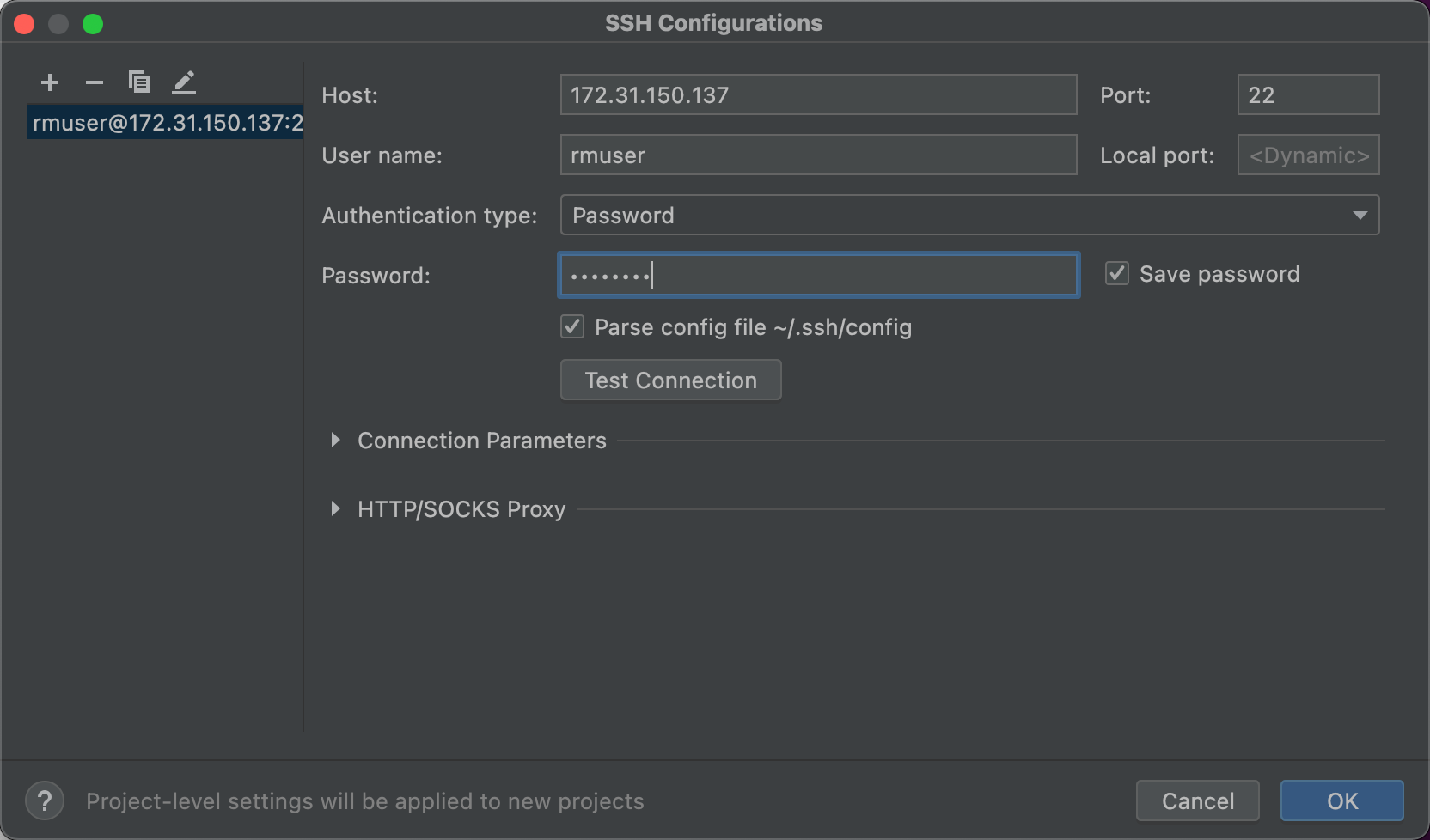 SSH configurations