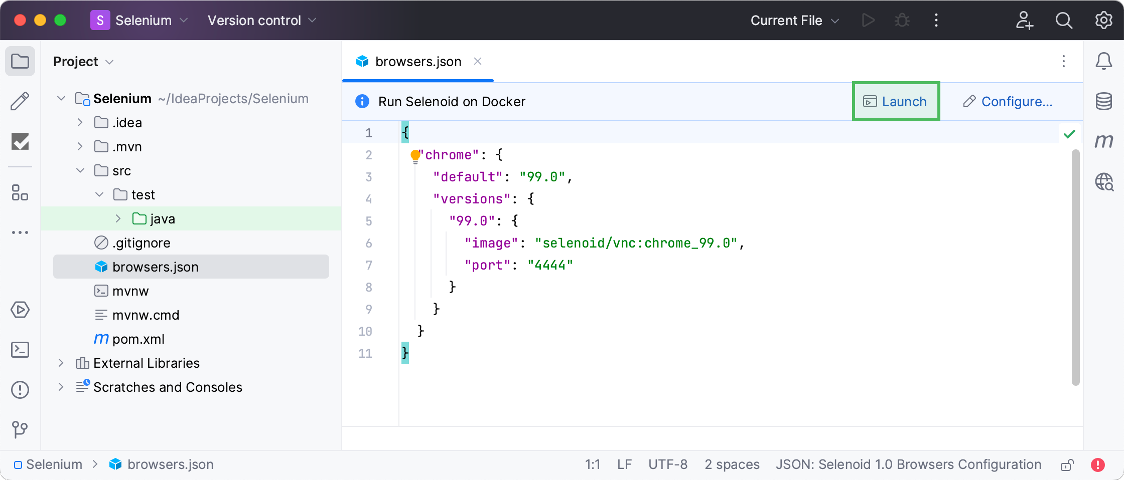 Running Selenoid on Docker