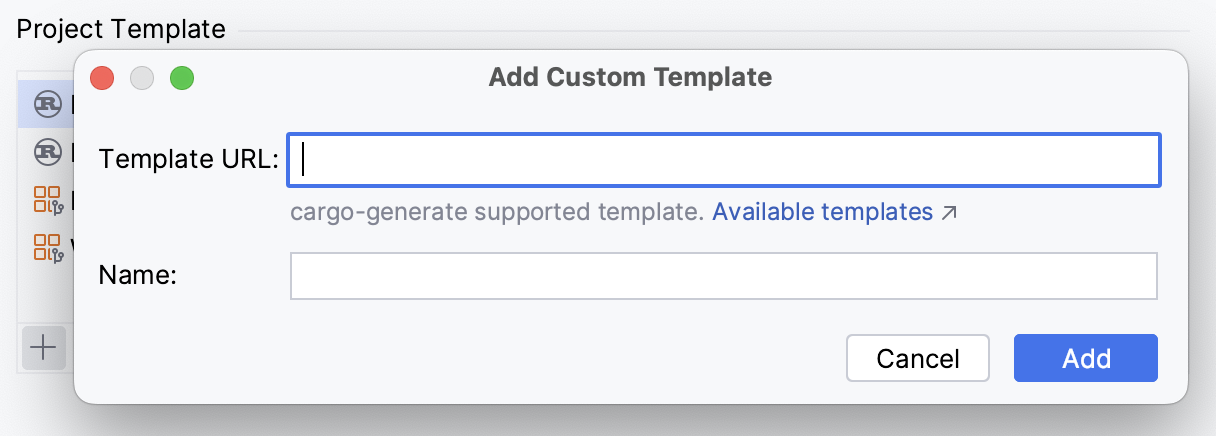 Custom Git repo as a cargo-generate template