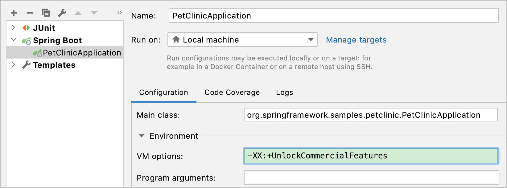 Enabling JFR