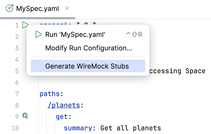Creating WireMock stub from Endpoints