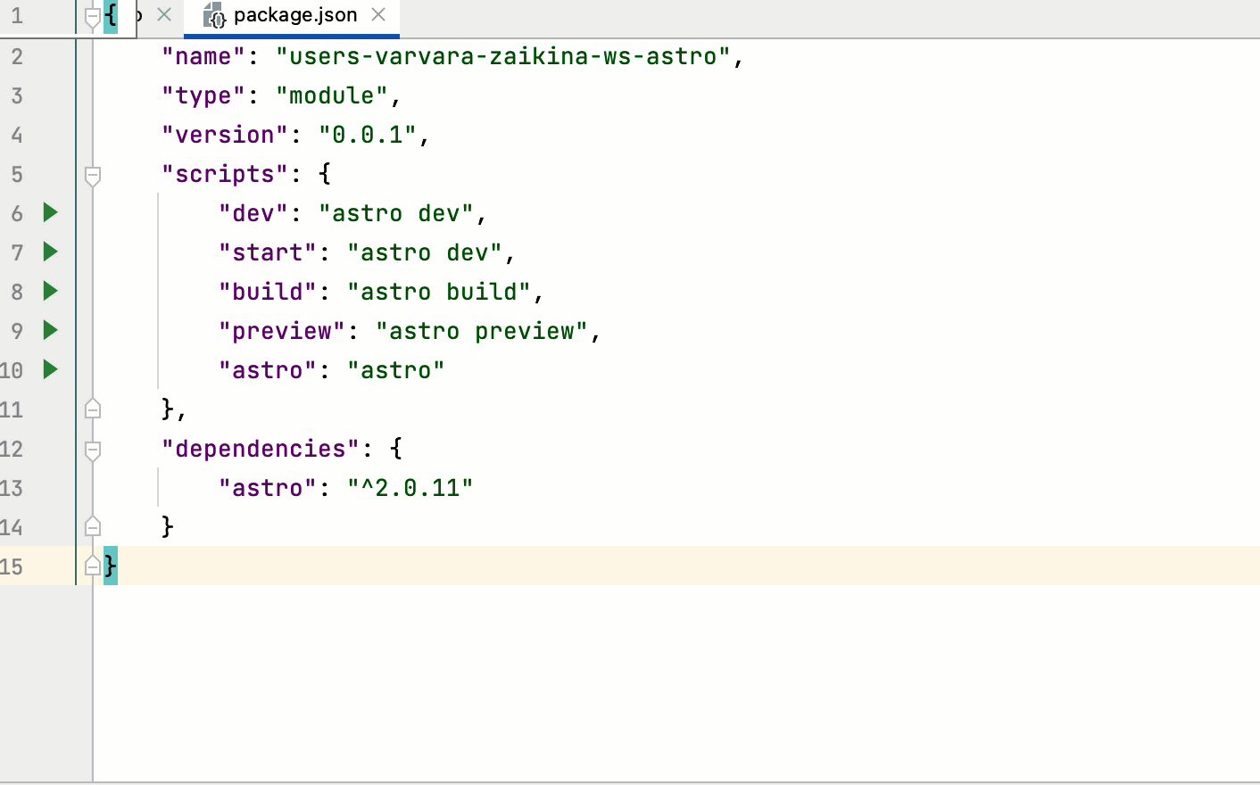Astro WebStorm Documentation roller-carson