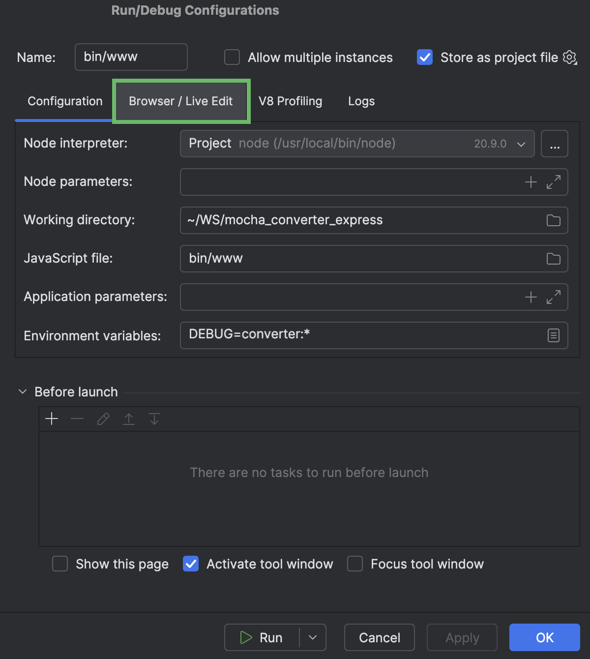 Debugging The Server- And The Client-side Code | WebStorm Documentation