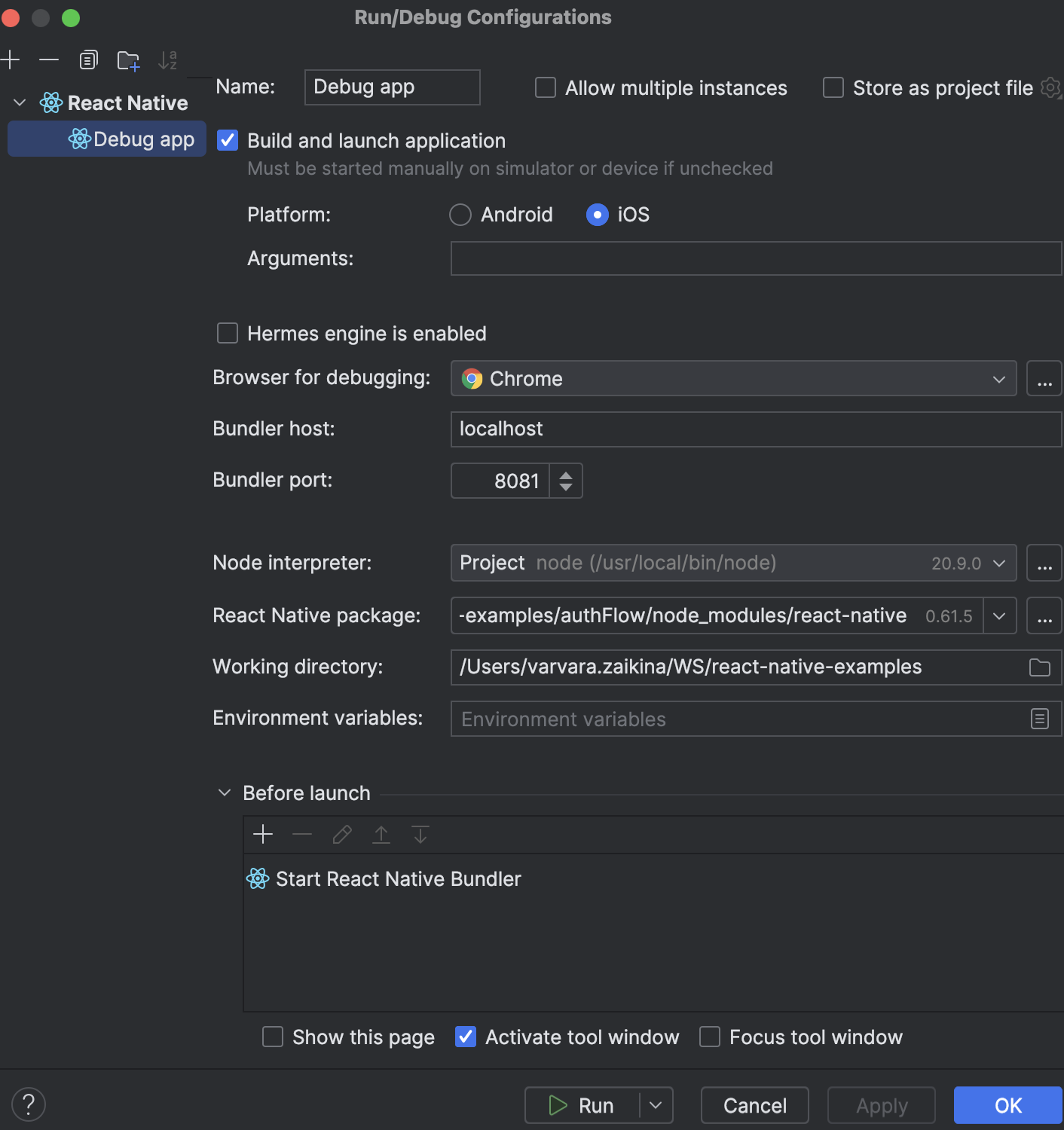 React Native | IntelliJ IDEA Documentation