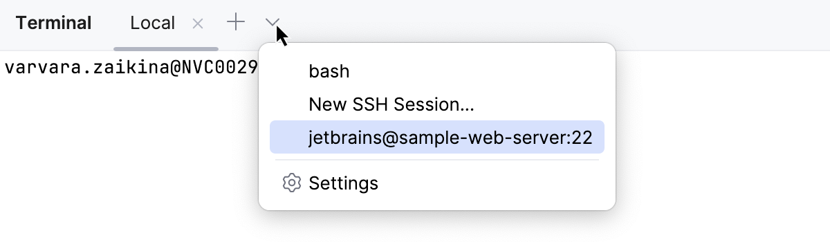 Start an SSH session via an SSH configuration