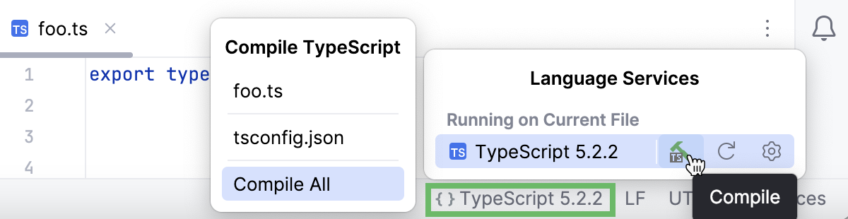 Compile TypeScript code