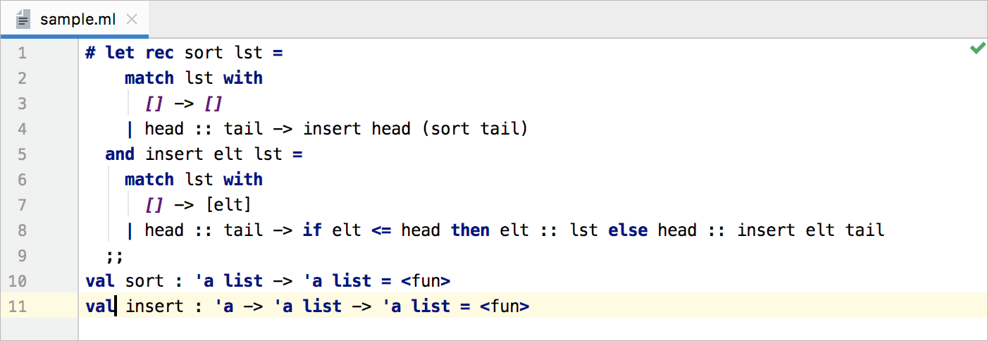 Code highlighting