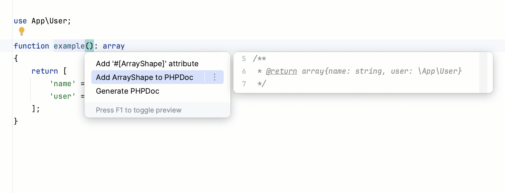 Array shape example