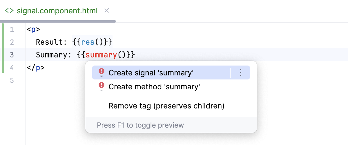 Create Angular signal: intention action