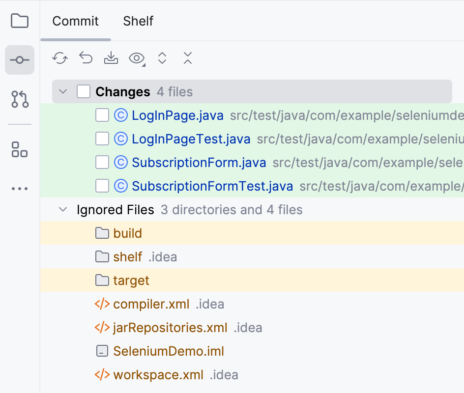 Git file status