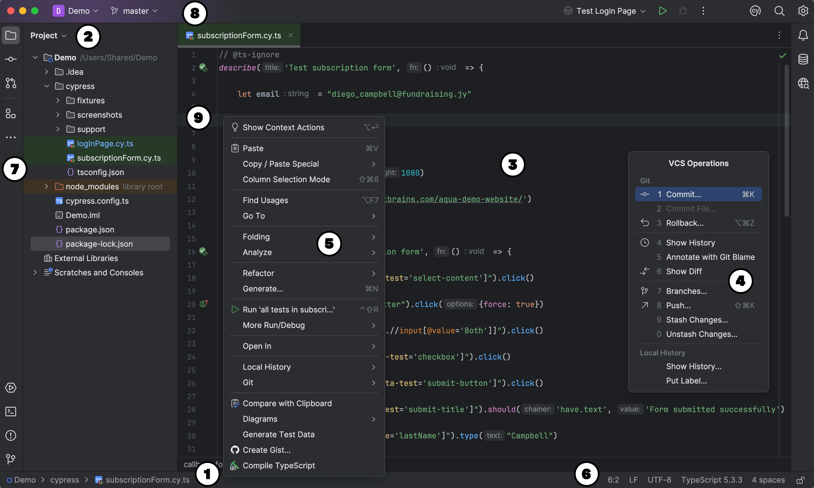 User interface | Aqua Documentation