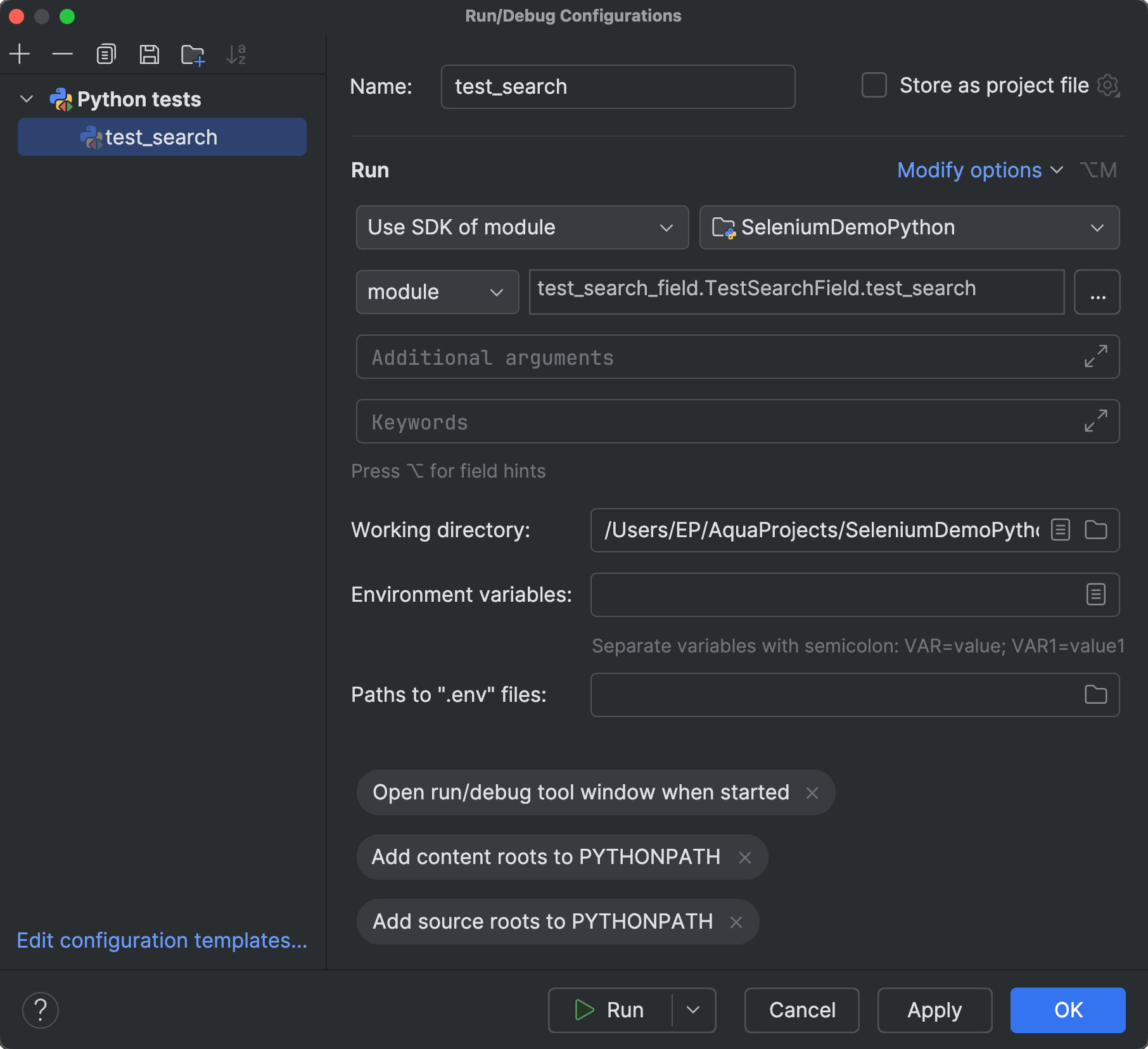 Web UI Test Automation | PyCharm Documentation