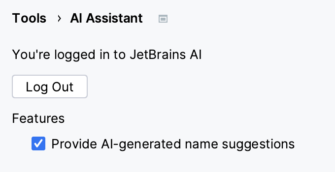 AI Assistant settings