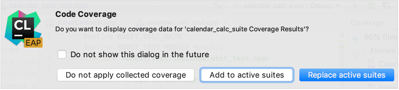 Merging several coverage suites