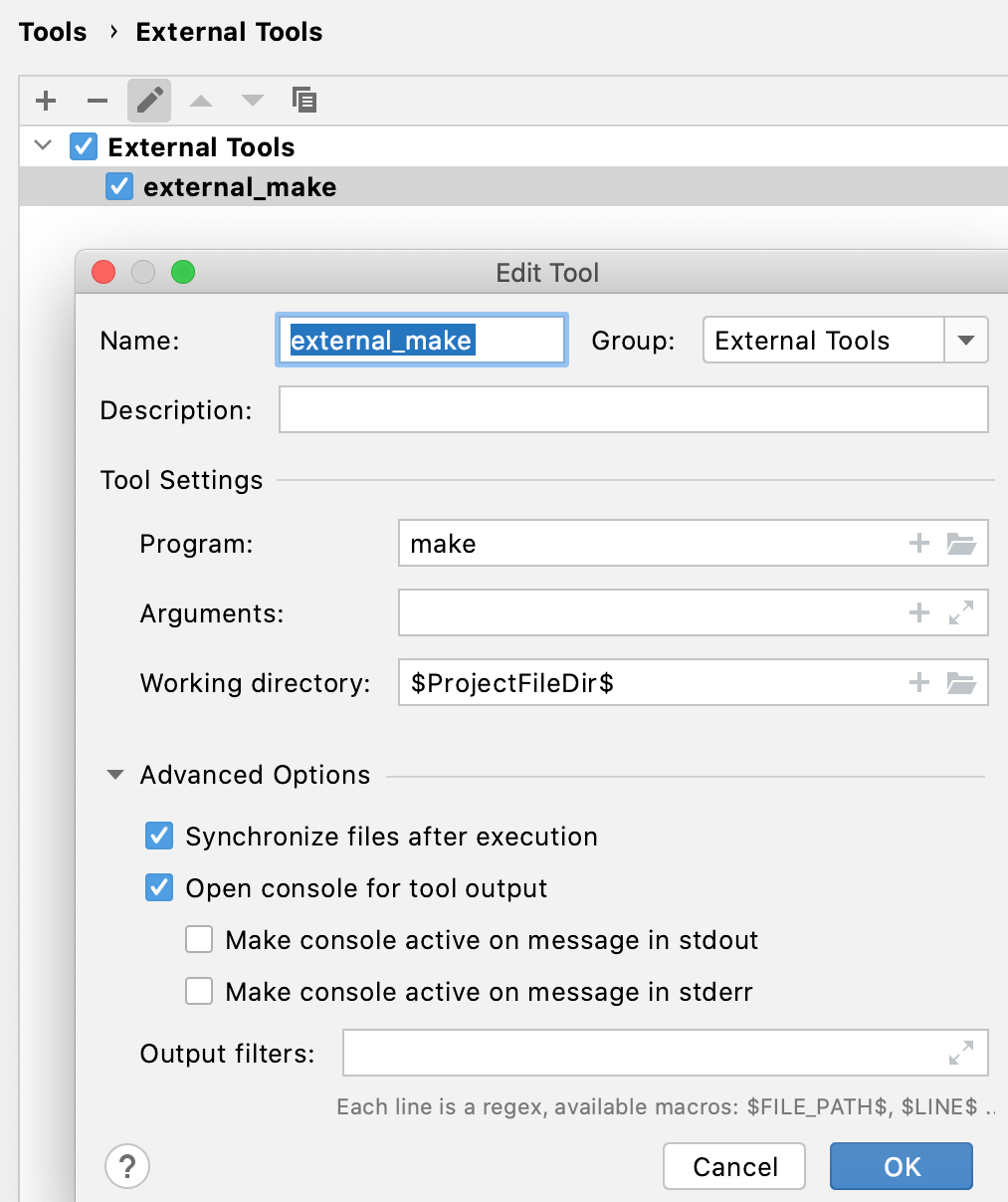 Adding a remote external tool