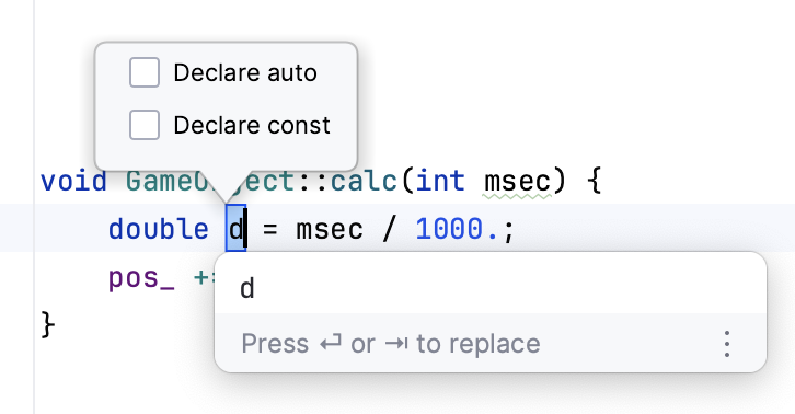 Extracting a variable - declare options