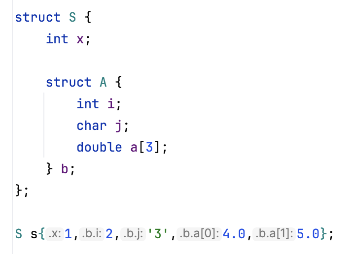 Parameter name hints in aggregate initialization