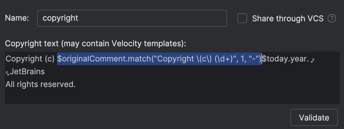 Copyright | IntelliJ IDEA Documentation