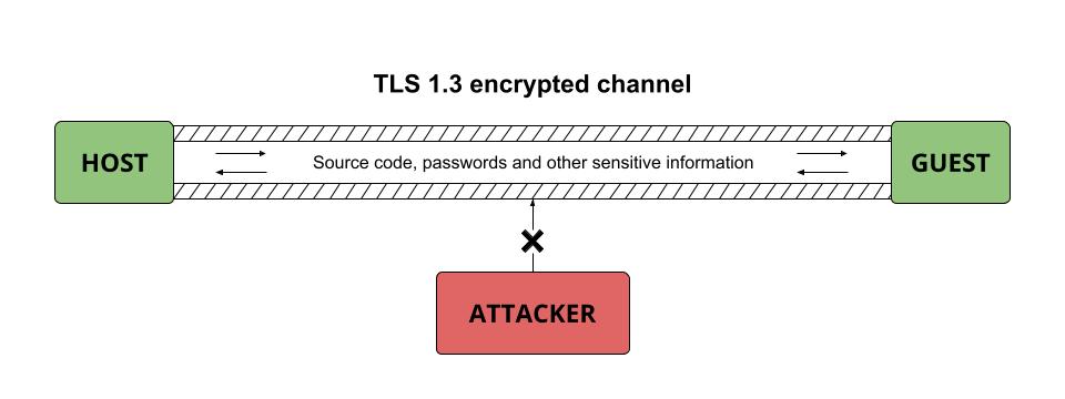 Code With Me encrypted channel