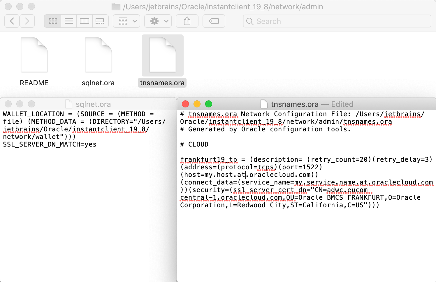 Configuring TNS files