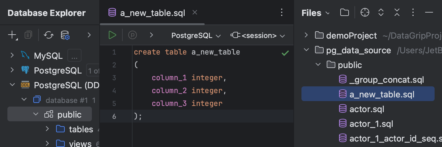 DDL data sources | DataGrip Documentation