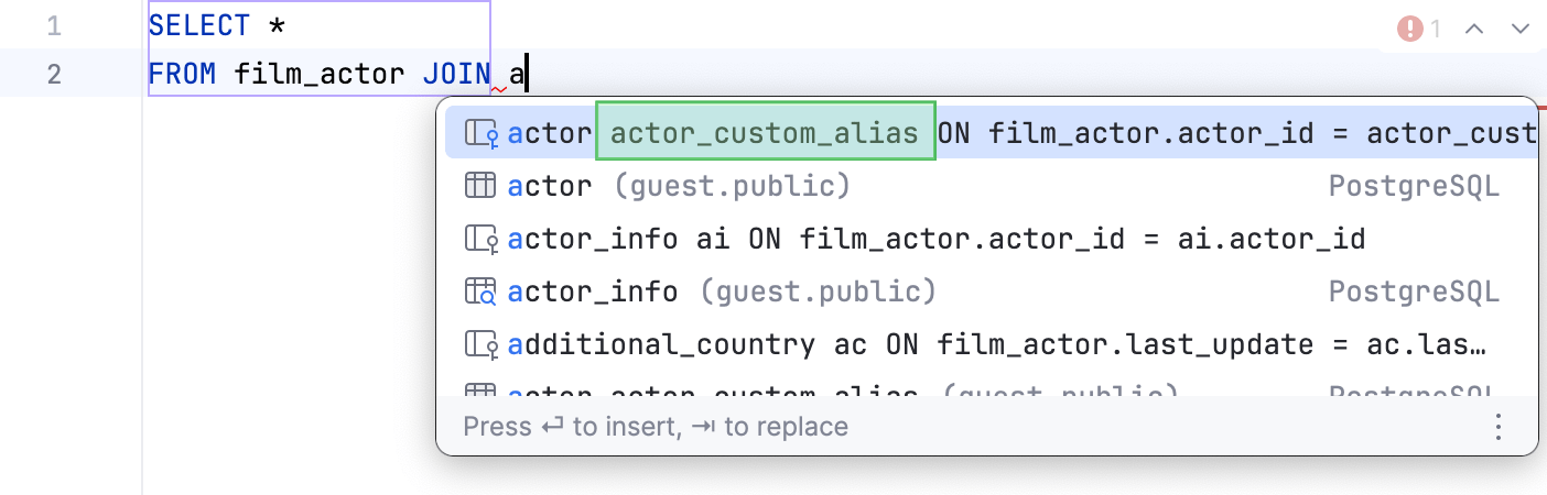 Generate aliases