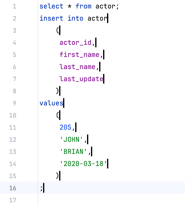 DataGrip: Multiple carets in the default selection mode