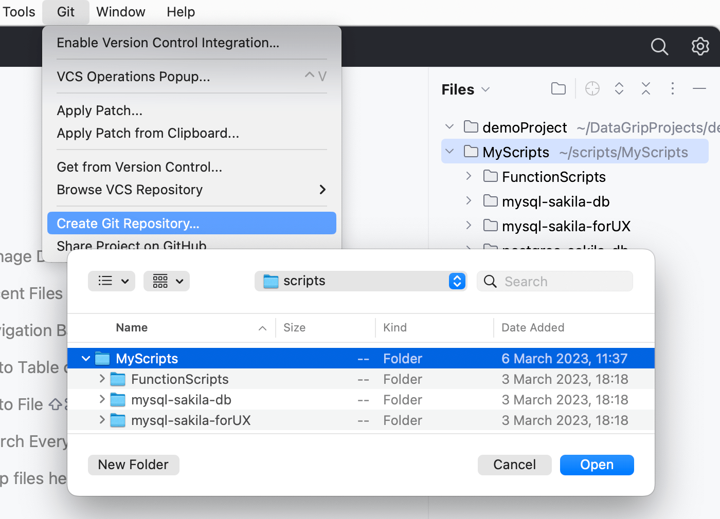 Create a local repository