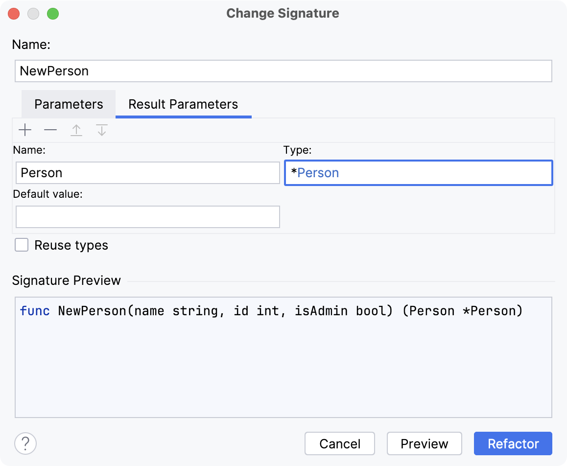 Change signature animation