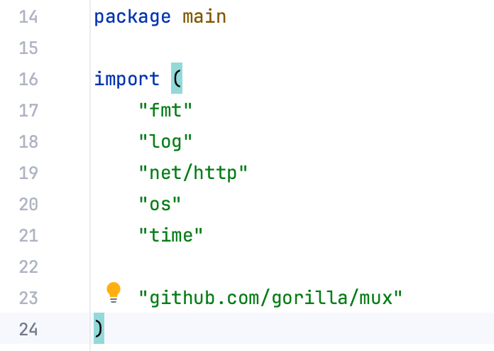 Code folding options: Imports