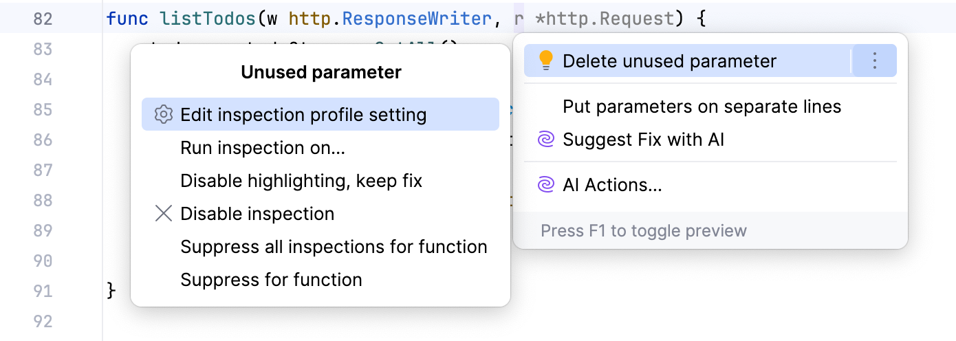 Disable highlighting, keep the fix