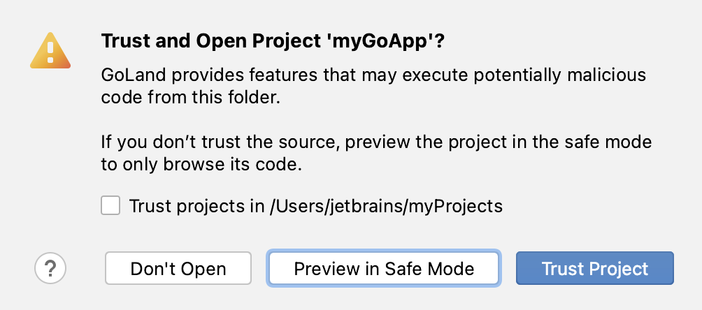 Untrusted project