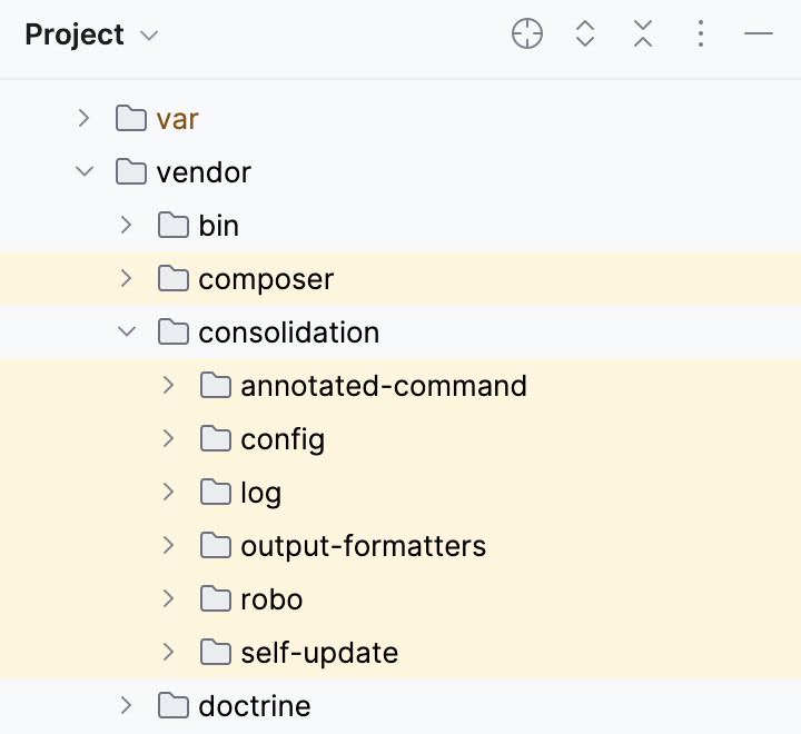 Library roots in Project tool window