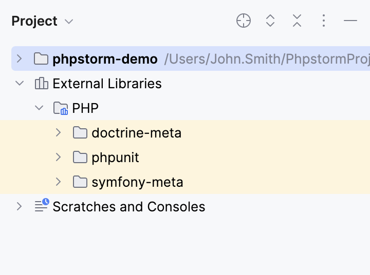 External Libraries in Project tool window