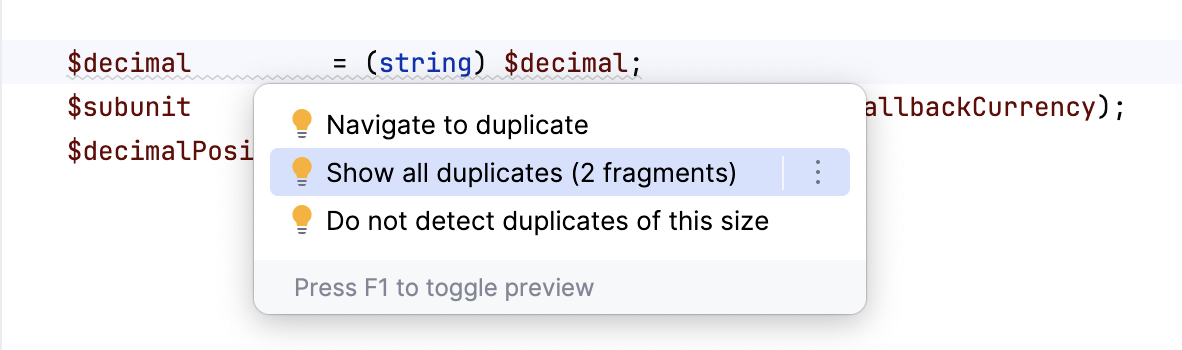 Detecting duplicates on-fly