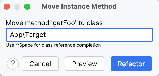 Make Method Static prompt