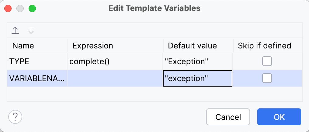 Surround template variables