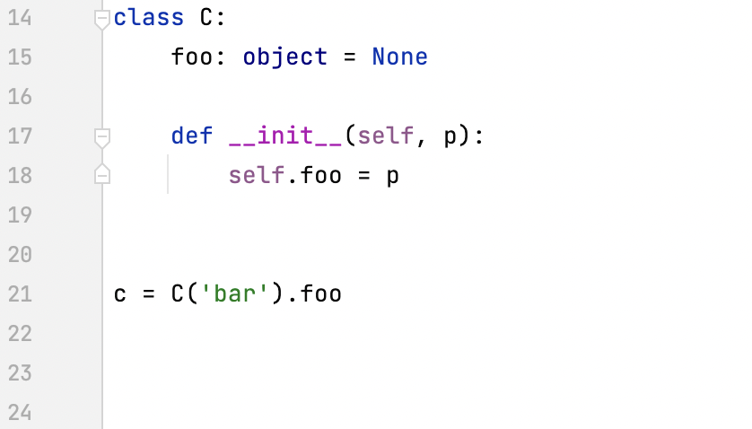 example of adding a type hint for a class attribute (Python 3)