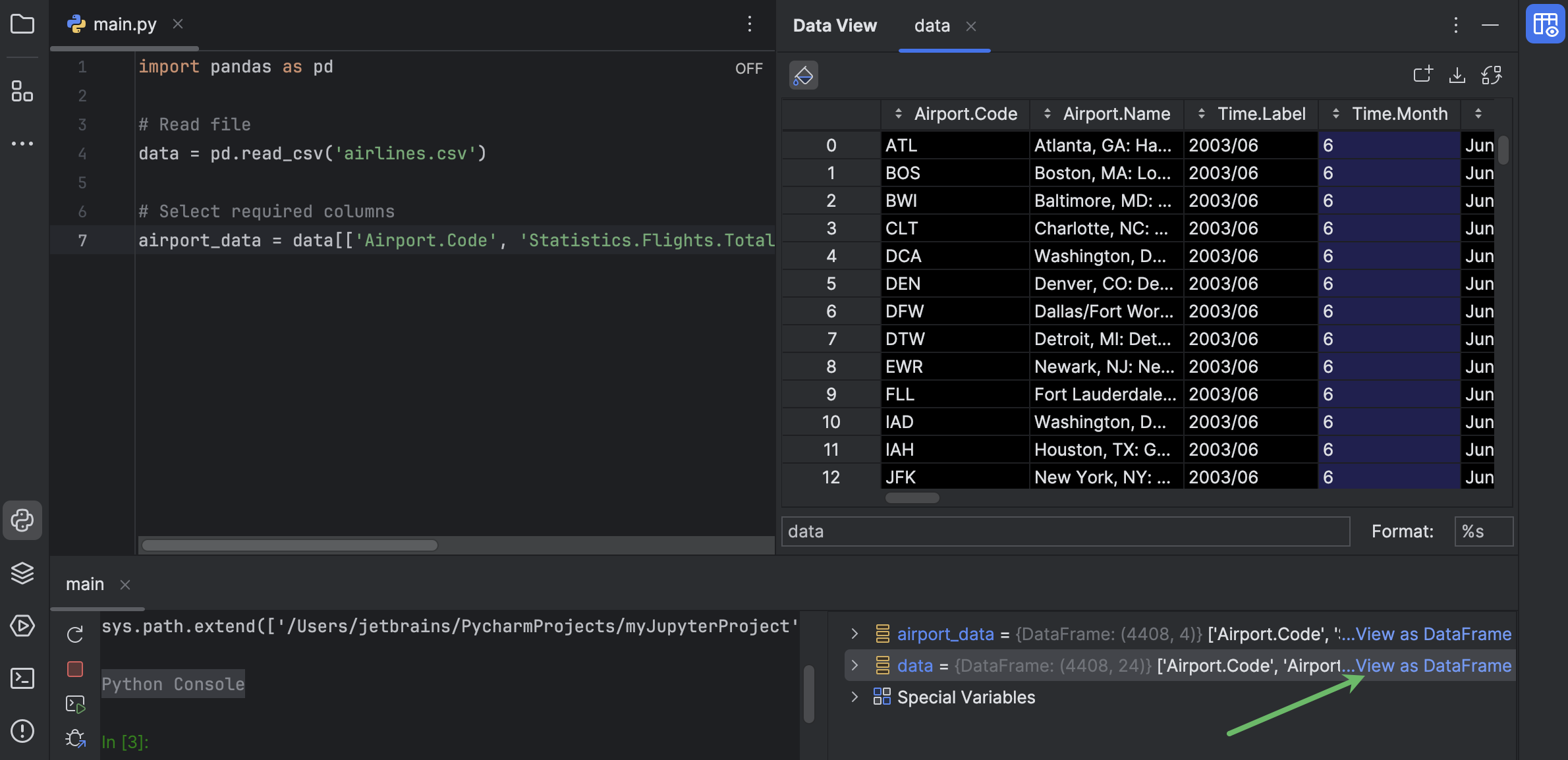 Scientific mode PyCharm Documentation