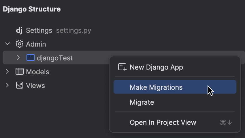 Django Structure tool window | PyCharm Documentation