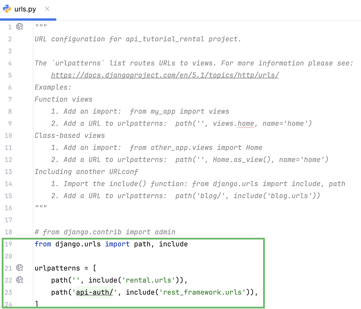 Elaborating On Permissions 'urls.py'