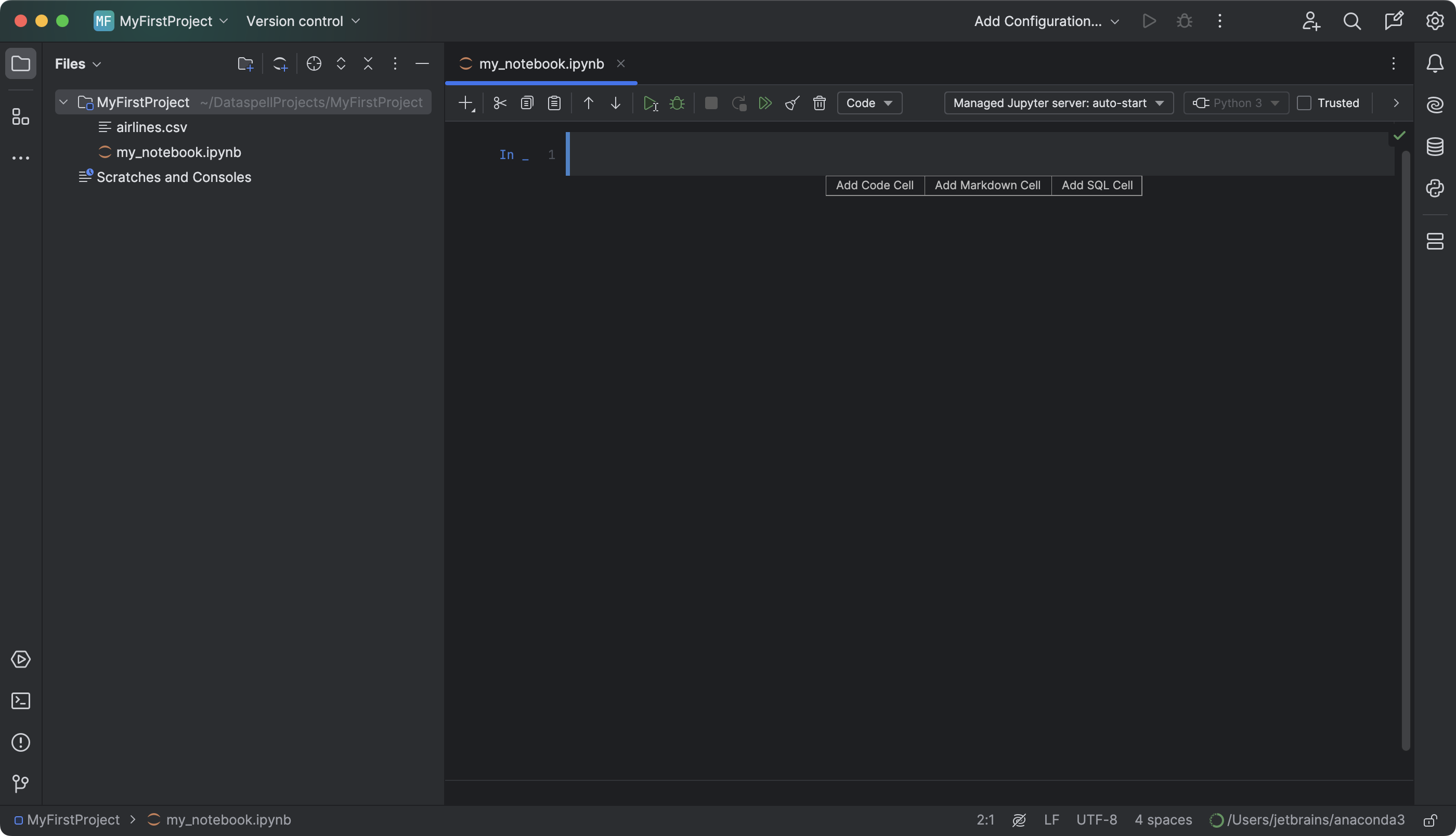 Set up environment and load data | DataSpell Documentation