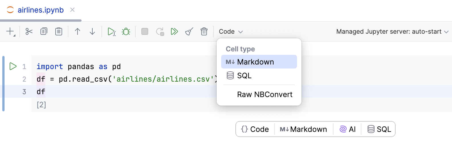 Create and edit Jupyter notebooks | DataSpell Documentation