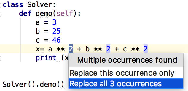 Extracting a constant