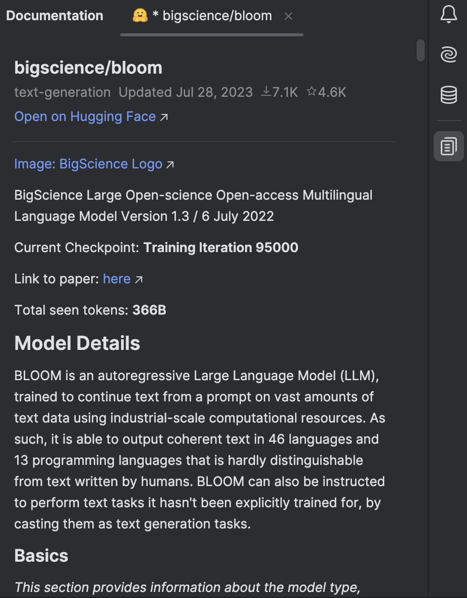 Hugging Face | PyCharm Documentation