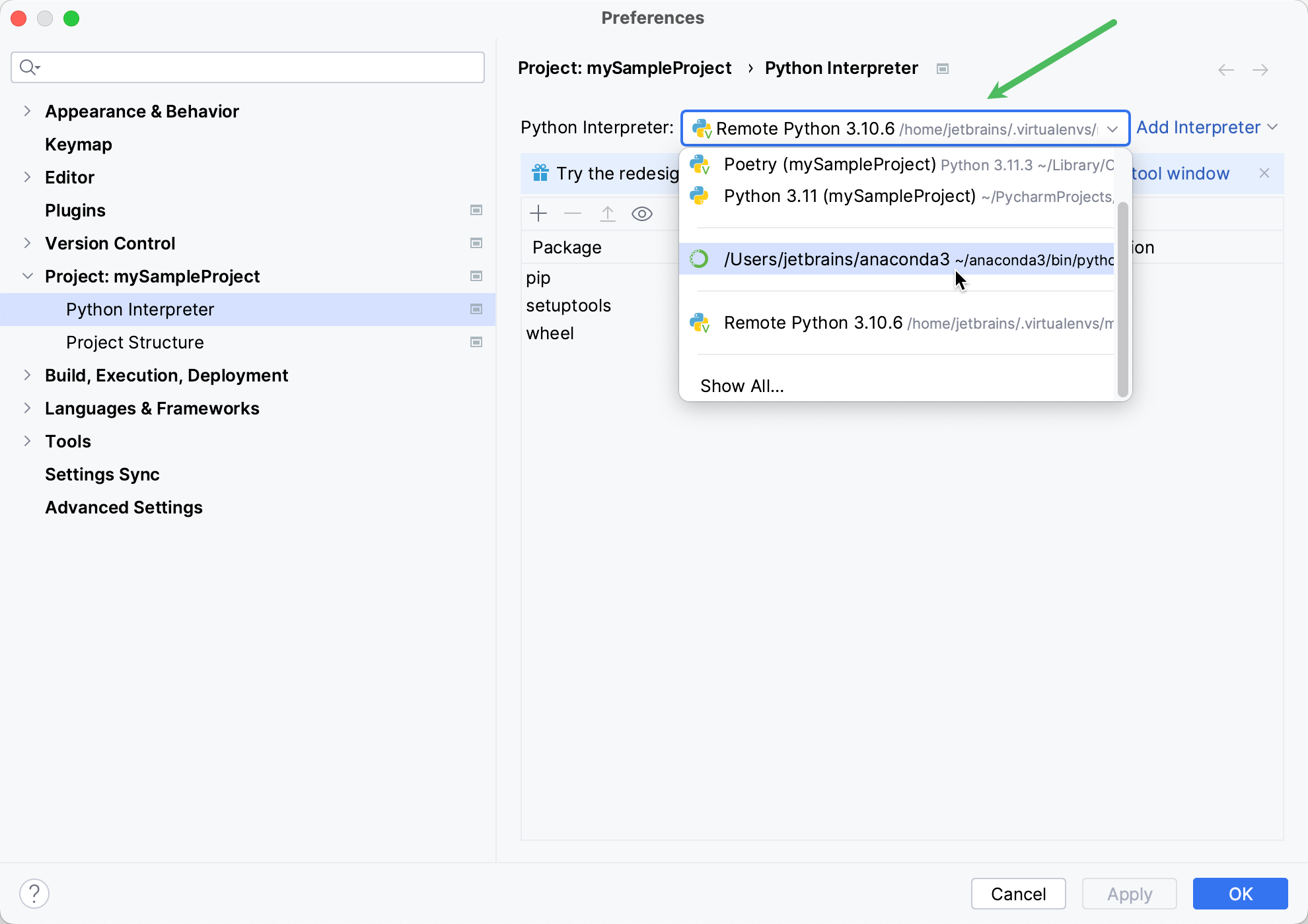 Configure A Python Interpreter PyCharm Documentation Configure A Python Interpreter PyCharm Documentation